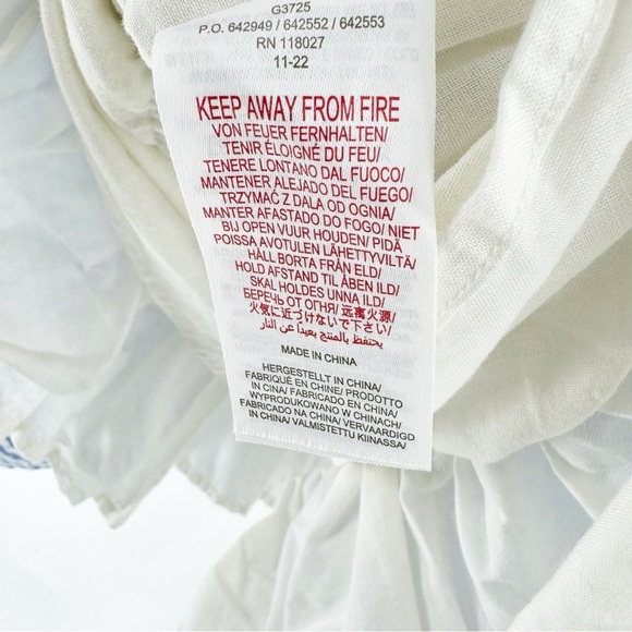 ✅ BODEN SEESUCKER BLUE/WHITE Fit & Flare Dress Penzance/Ivory GIRLS SIZE 7-8 - Picture 8 of 9